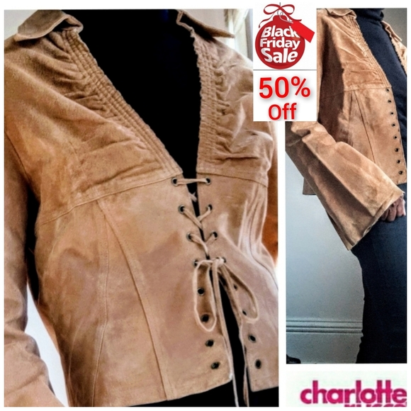 Charlotte Russe Jackets & Blazers - HOST PICK🥳💥🏆Brand New Suede Boho Jacket - Take 50% Off thru 12/20